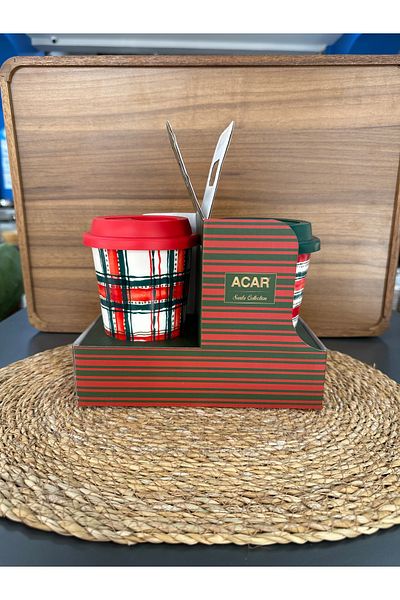 ACAR Christmas Special Themed 2-Piece Porcelain Cup Set