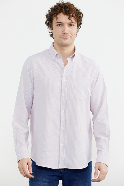 Sam Tanki C Prugasto C Sa džepovima Košulja sa dugim rukavima - crvena