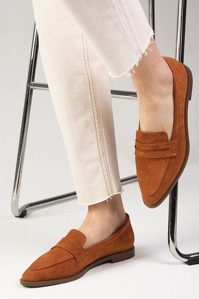 Mio Gusto Dámske ležérne ploché topánky River Tan Suede Color