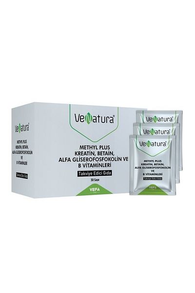 VeNatura Methyl Plus 30 Sachets with Keratin, Betain, Alpha Glycerophosphocolin Vitamin B