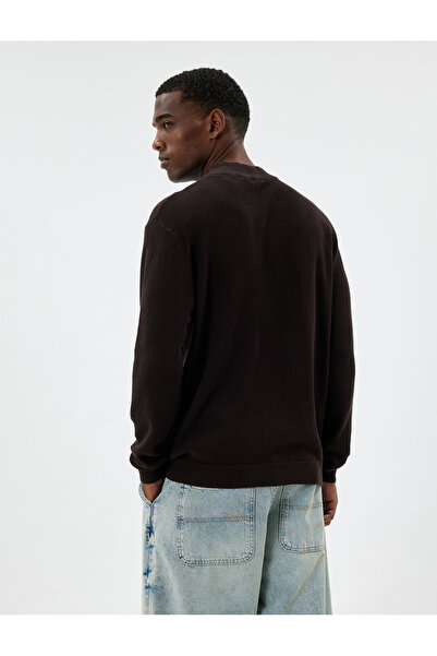 Koton Πλεκτό πουλόβερ με μισό ζιβάγκο από βασικό βαμβάκι