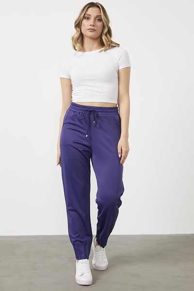 Sementa Pantaloni de sport skinny plisați - violet