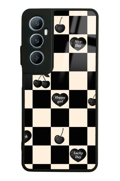 Spoyi Oppo Realme C65 Happy Girls Tasarımlı Glossy Telefon Kılıfı