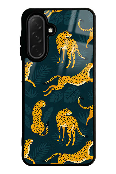 Spoyi Samsung A26 Leaf Leopard Design Glossy Phone Case