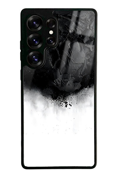 Spoyi Samsung S25 Ultra Siyah duman Tasarımlı Glossy Telefon Kılıfı