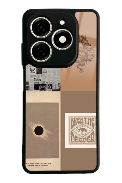 Spoyi غلاف هاتف لامع لهاتف Tecno Spark 20 Breathe Deeper Design