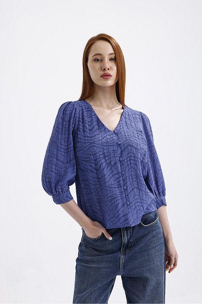 Miss Murem Arya Blue Lace Blouse