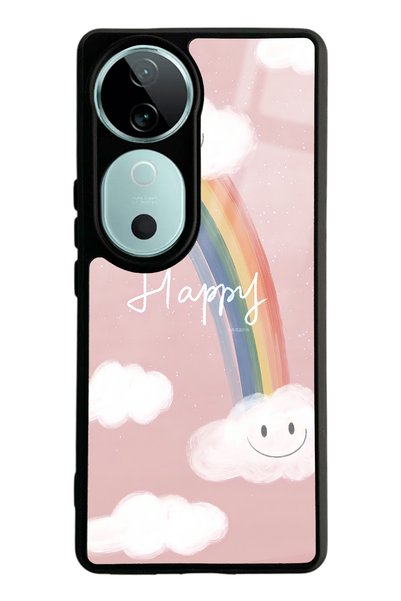 Spoyi غلاف هاتف لامع بتصميم Happy Cloud لهاتف Vivo V40