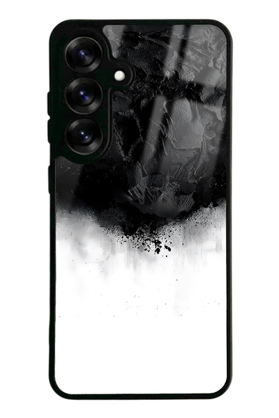 Spoyi Glossy Phone Case for Samsung S25 Black Smoke Design