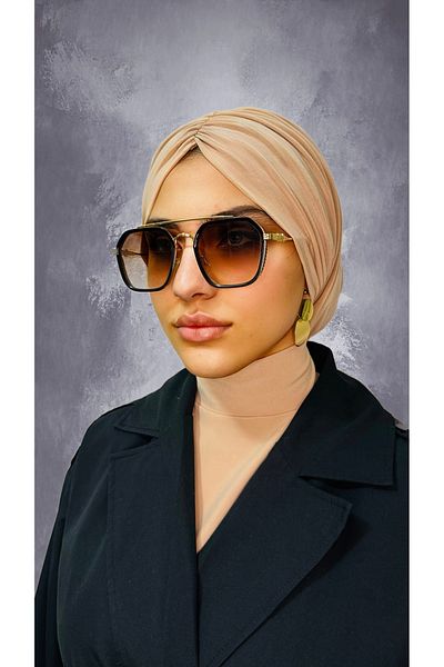 MODA Draped Shabby Gathered Sandy Hijab Bonnet