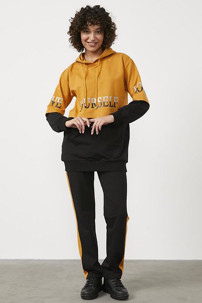 Sementa Σετ αθλητική φόρμα διπλού χρώματος Wide Fit - Mustard