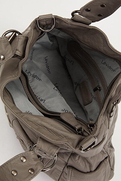 Levidor Τσάντα ώμου με γκρι λεπτομέρεια με μάτι