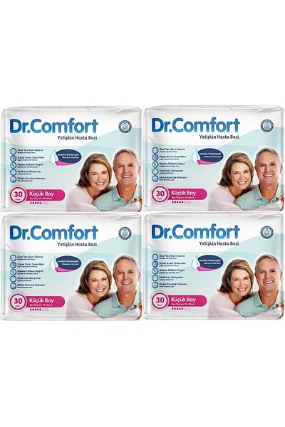 Dr.Comfort Adult Patient Diapers - Waistband, Textile Surface Size M, 120 Pieces (4Pk*30)