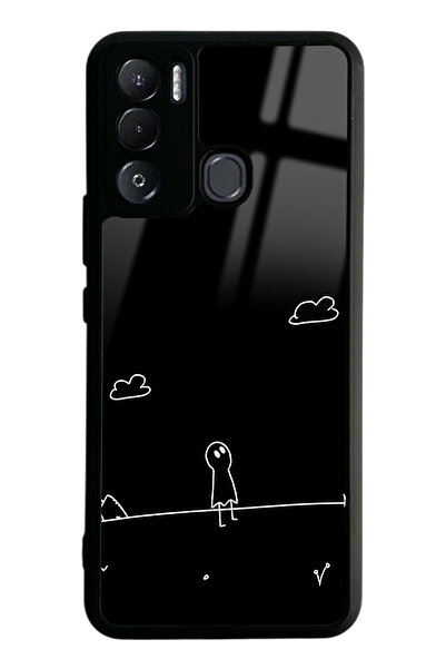 Spoyi Tecno Pova Neo Doodle Casper Tasarımlı Glossy Telefon Kılıfı