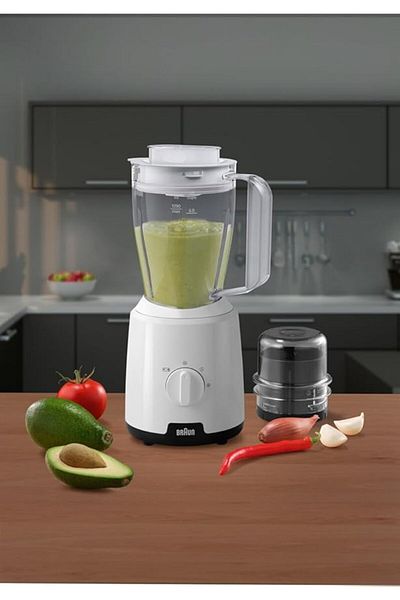 Braun Blender, 600W, 2 Speeds, Pulse Function, 1.5L, Ice Crush JB1015WH, White