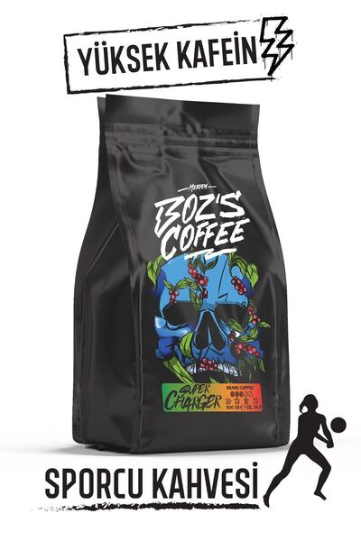 Bozs Coffee Super Charger 500 gr Yüksek Kafeinli Sporcu Kahvesi / Filtre Çekirdek Kahve /