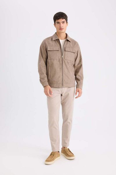 DeFacto Slim Fit Slim Fit inggalléros cipzáras kabát D6334ax