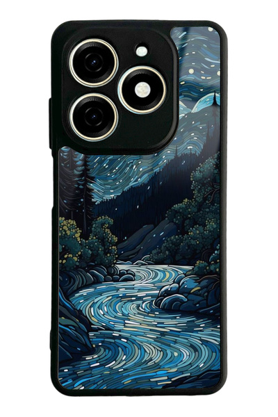 Spoyi Tecno Spark 20C Night Tasarımlı Glossy Telefon Kılıfı