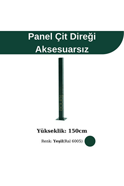 Telfence Panel Çit Direği 150cm Yeşil Renk