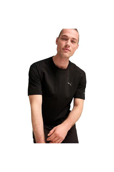Puma 67891301 Tricou Rad/cal Negru pentru bărbați, cu gât obișnuit, cu croial...