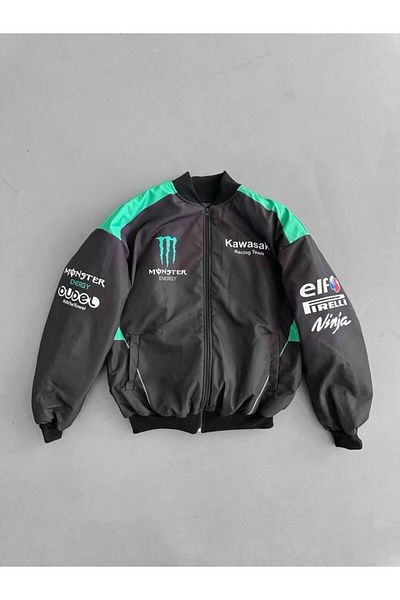 Touz Moda Streetwear Unisex Lined Vintage Racer Bomber Jacket
