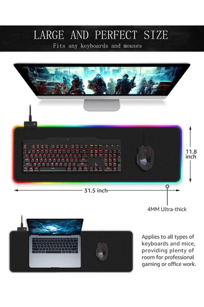 Primo Plus Gaming RGB keyboard Mouse Pad
