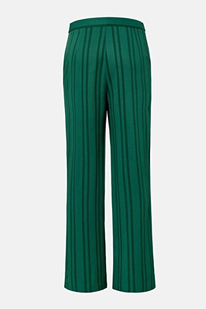Tchibo Women Straight Leg Striped Pants, Green
