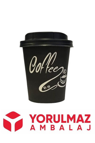 yorulmaz ambalaj Bencup 200 Cc 8 Oz Kapaklı Karton Bardak 25 Li