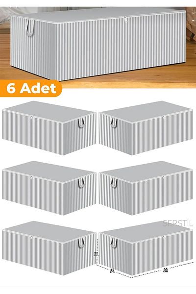Miraç 6 Pieces Gray Stripes Base Tapes