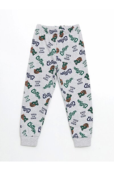 LC Waikiki Lcw Kids Gri Bisiklet Yaka Erkek Çocuk Pijama Takımı