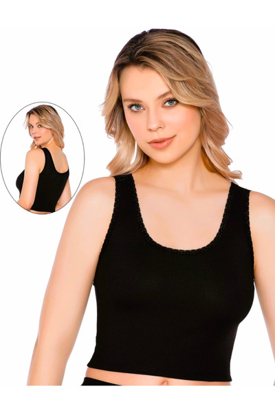 Belinay Жіночий, чорний, базовий, укорочений спортивний топ