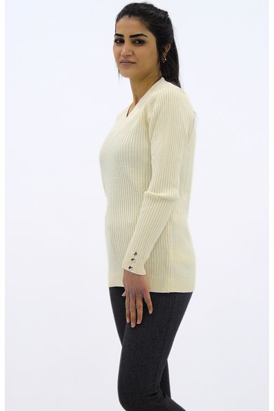 Tuğra V-Neck Knitted Sweater