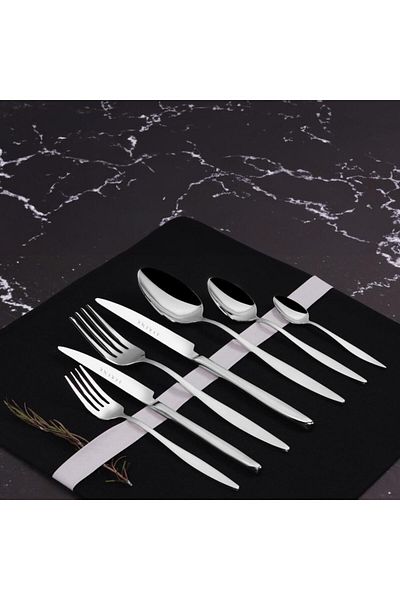 Serenk Milano Stahlgabel-Löffel-Messer-Set 42-teilig