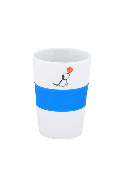 Biggdesign كوب سيراميك للكلاب مع شريط سيليكون