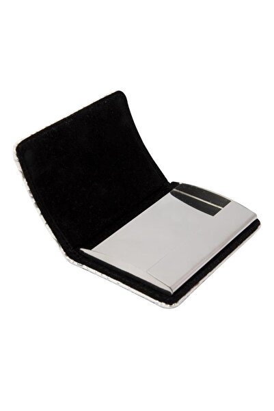 NEKTAR Δερμάτινη θήκη για κάρτες Biggdesign White Embossed Pu