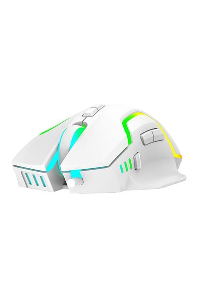 Rampage Mouse pentru jocuri Miracle M2 USB alb cu 8 taste RGB 7200 dpi