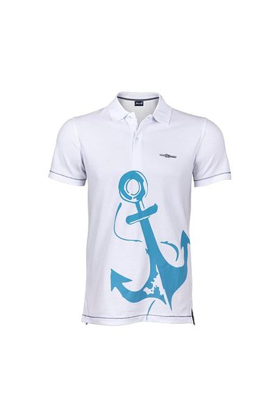 ANEMOSS Anchor Weißes Poloshirt für Herren