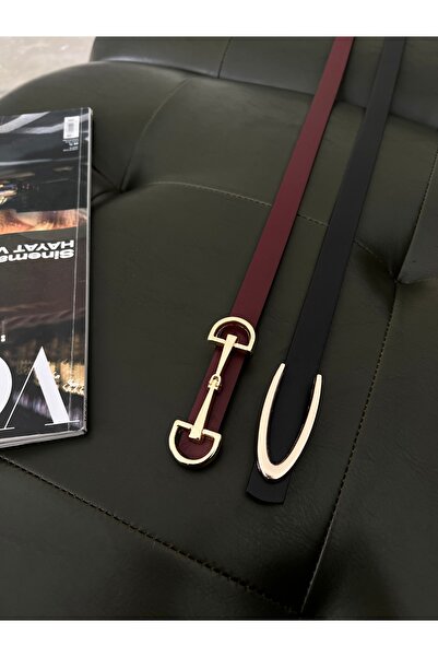 coaksco Set de 2 elipsă și cataramă dublă lungă pentru femei