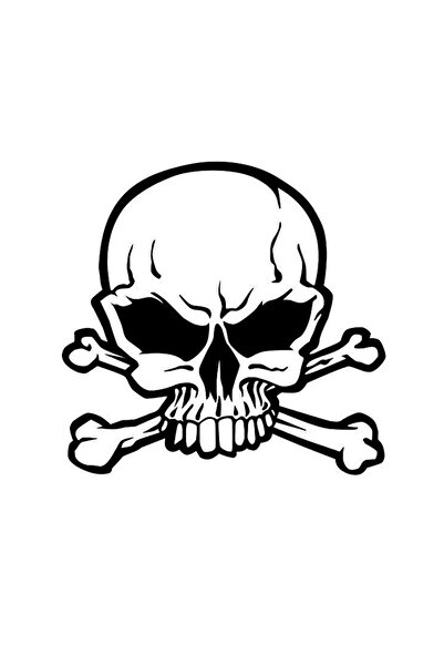 ftmone ملصق جمجمة 20×18 سم