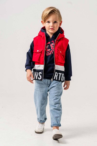 Gold Class Kidswear Waterproof Lined Hooded 3 Piece Boy's Vest Set