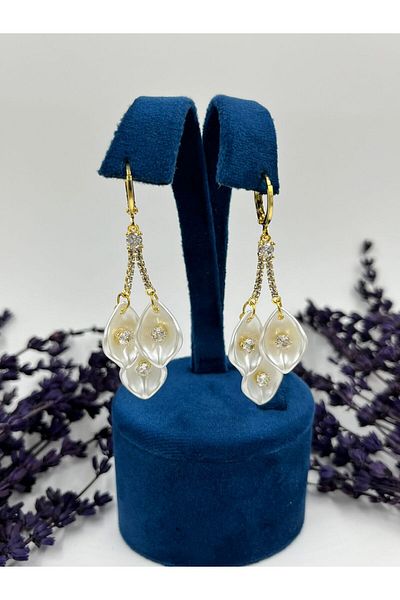 Wibex accessory Earrings Zircon Stone Dangle Steel Earrings
