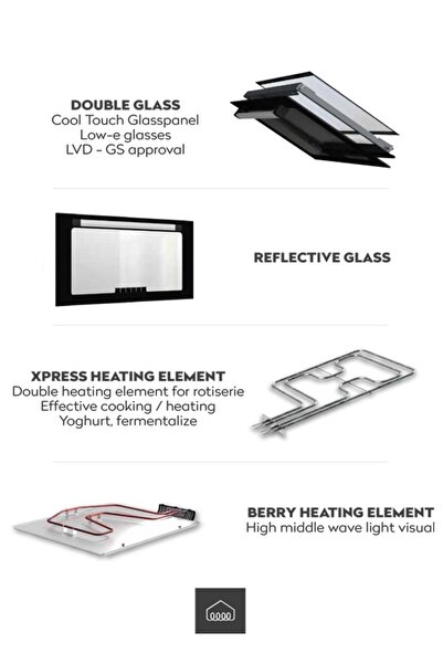 Badraig Electric Oven Turkish Premium 1300W Big Size 40L Silver