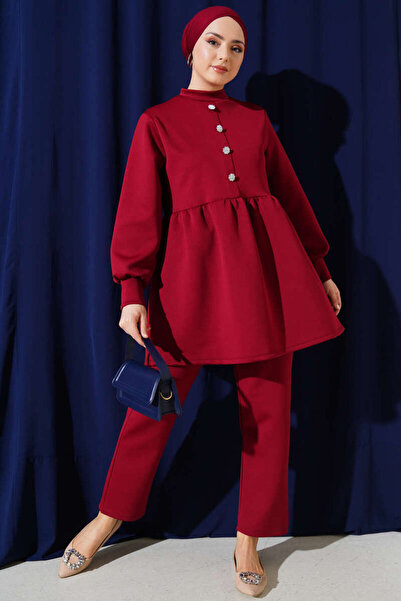 VOLT CLOTHİNG γυναικεία πέτρινα κουμπιά scuba σετ δύο τεμαχίων