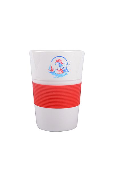 ANEMOSS Sailor Girl Ceramic Mug with Silicone Band