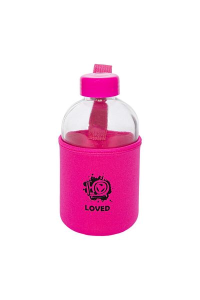 Biggdesign Moods Up Loved Glass Flask with Neoprene Cover 600 ml