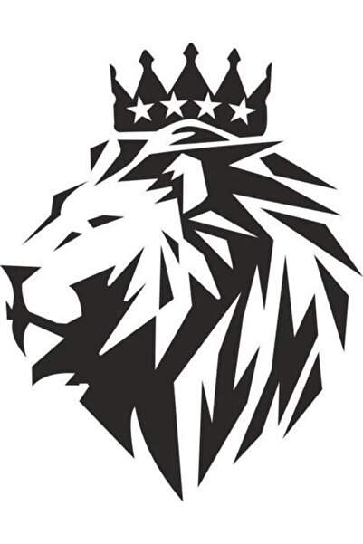 pınaxar Aslan Başı Sticker A+Kalite 20 X 24 cm Dayanıklı