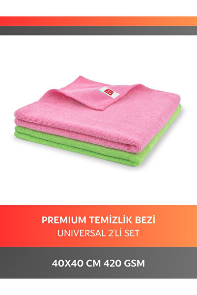 Cleanshe Premium Universal Mikrofiber Temizlik Bezi 2'li Set 40x40