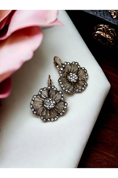 FAYRA ACCESSORIES الزركون حجر زهرة نمط الأقراط