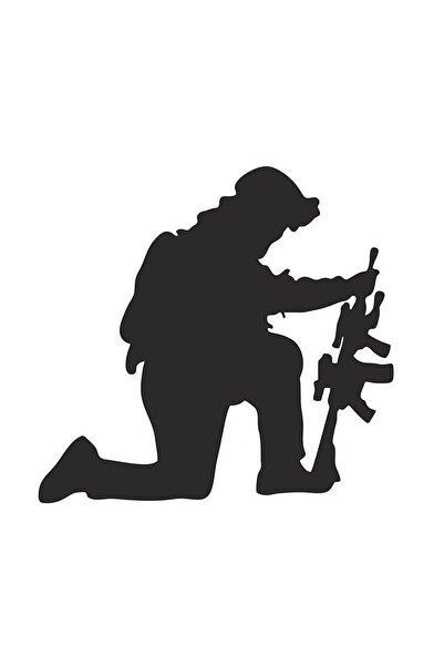 Arenly ملصق حائط للكمبيوتر المحمول بتصميم جندي بمحرك تلقائي مقاس 20 × 18