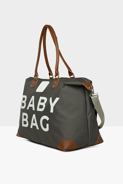 Bagmori Gray Baby Bag Printed Garnished Mother Baby Bag m 000008582